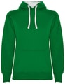 Dames Hoodie Urban Roly SU1068 kelly green-wit